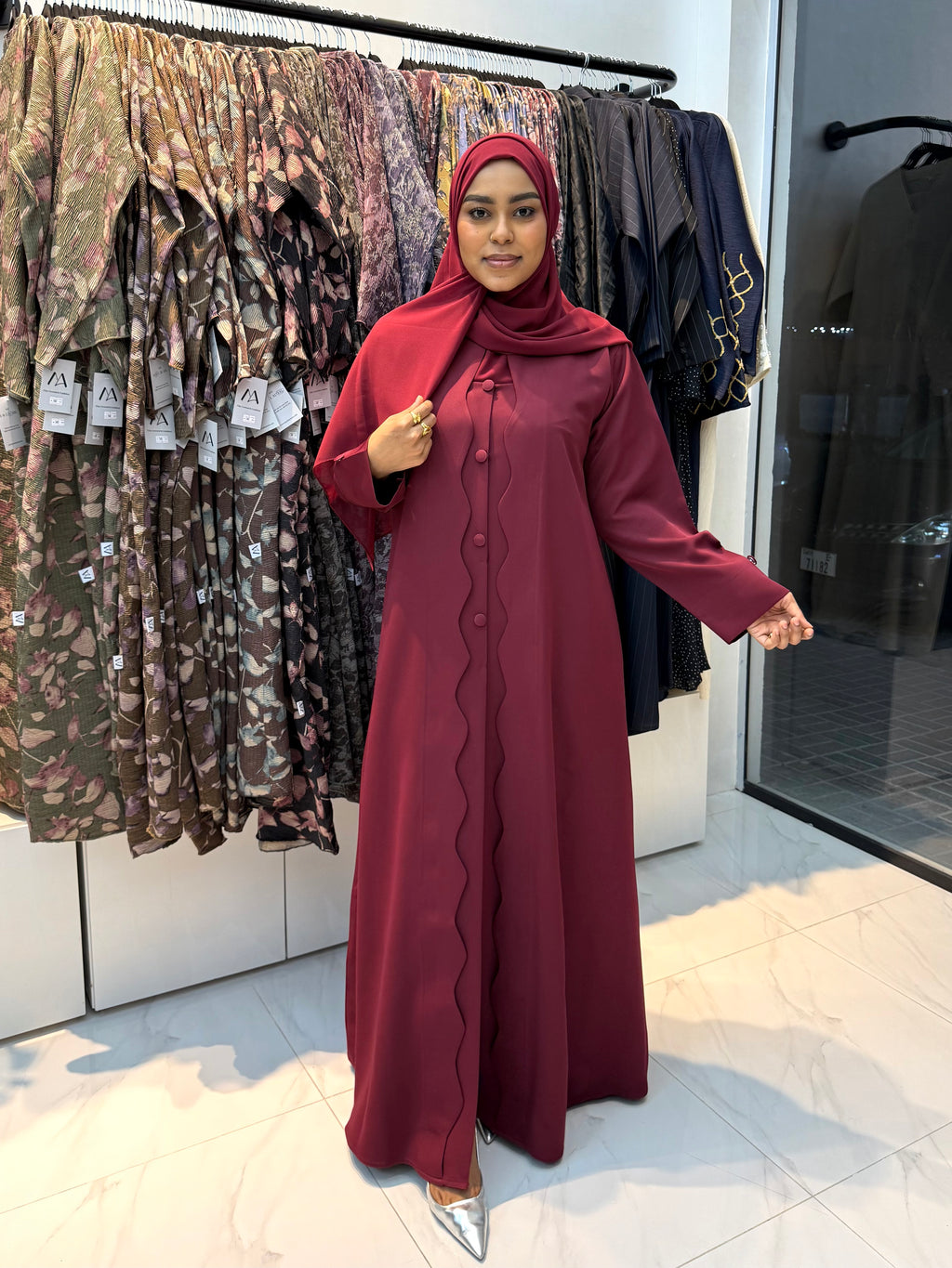 Maroon Abaya