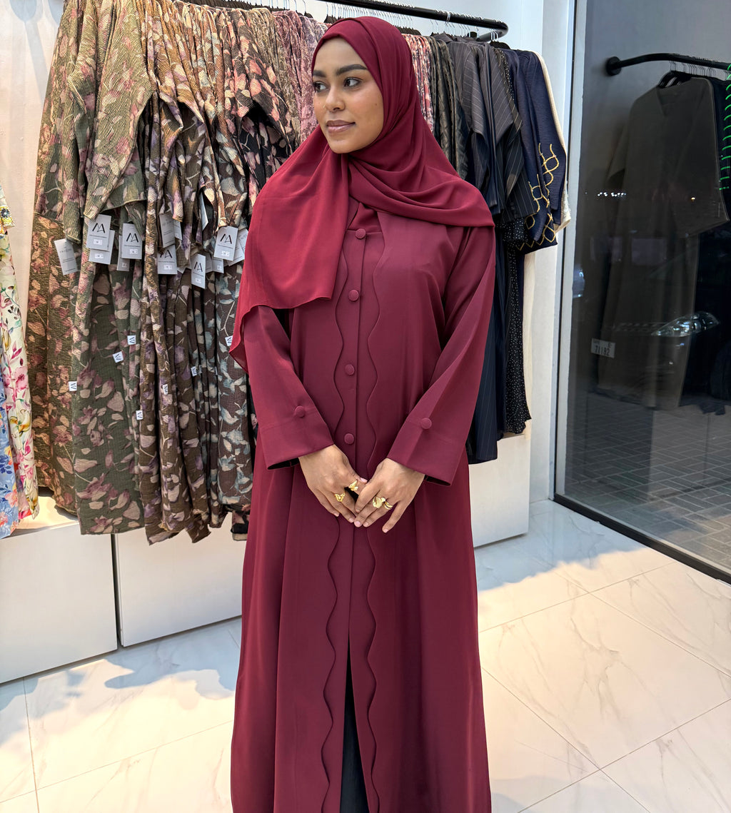 Maroon Abaya