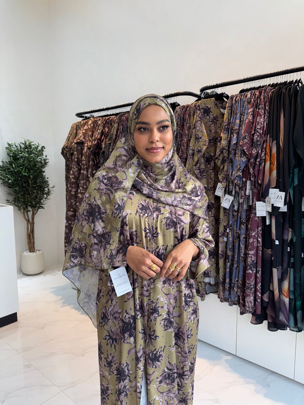 Printed Abaya