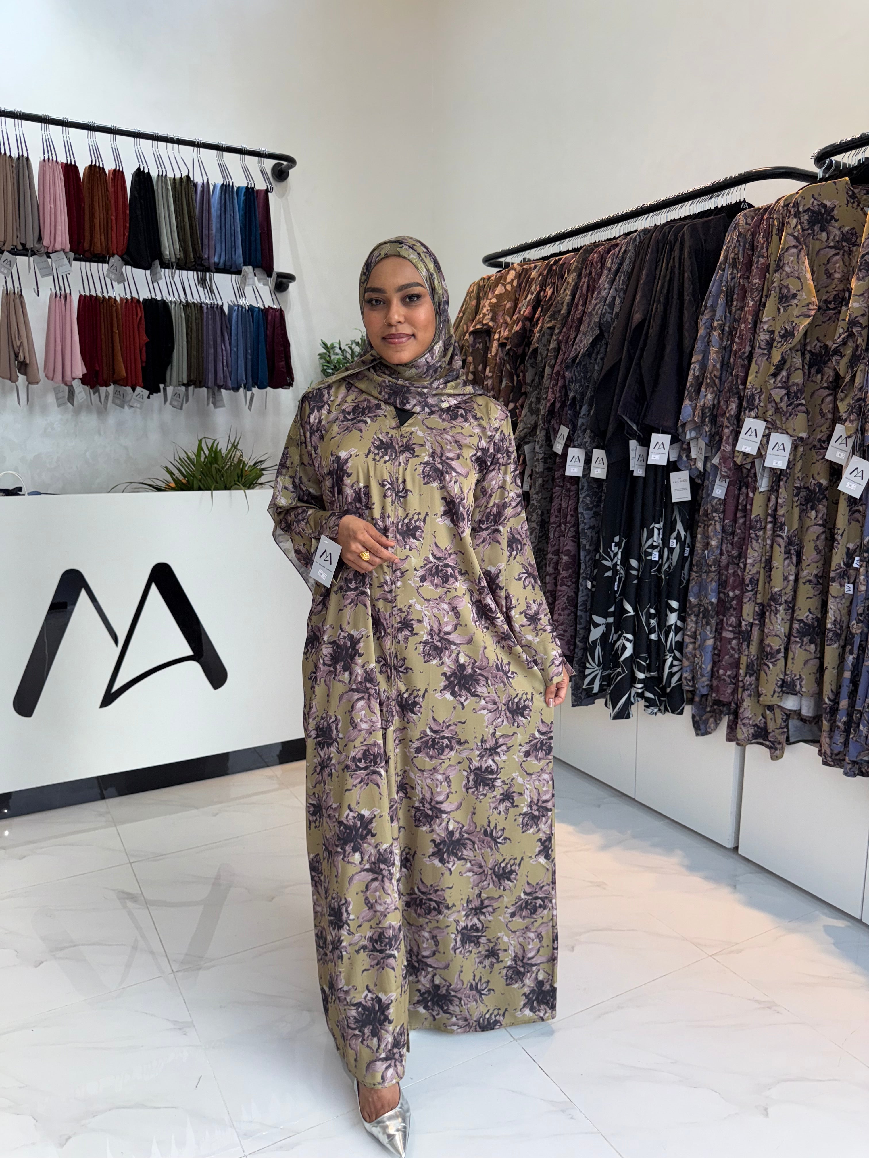 Printed Abaya