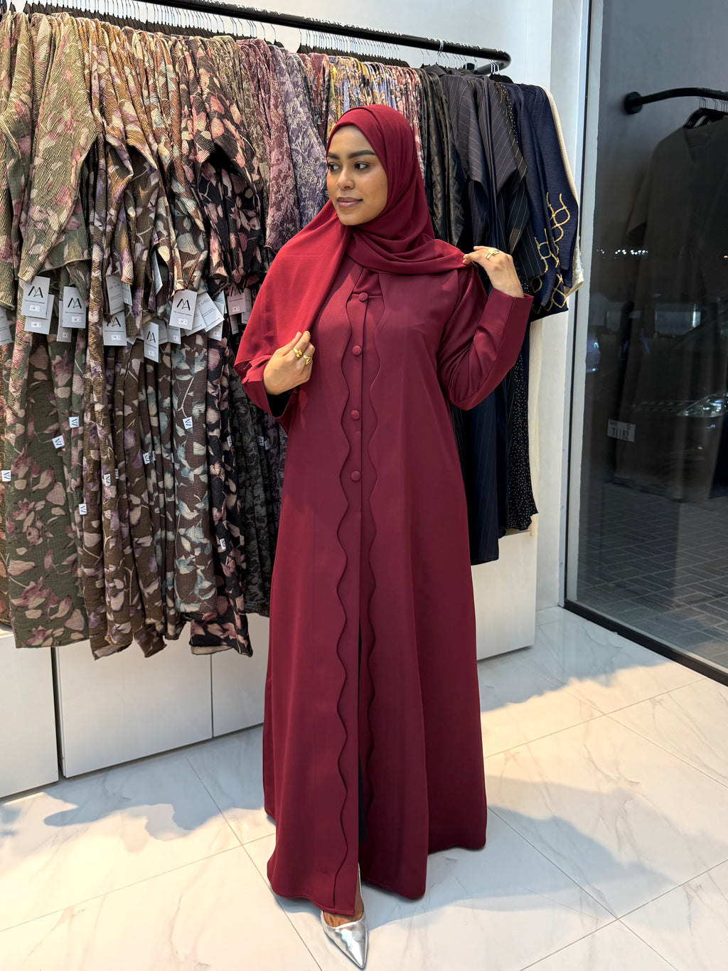 Maroon Abaya