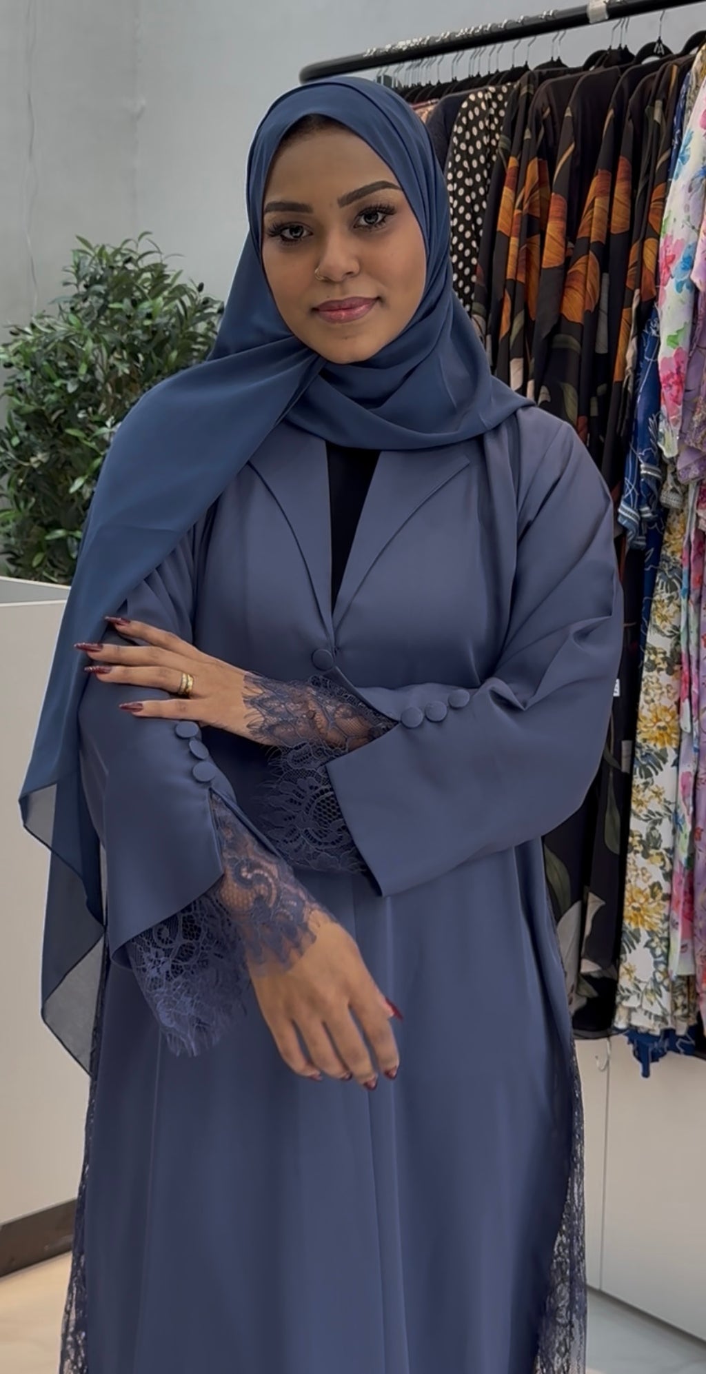 Dusty blue lace